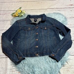 GAP Factory Dark Blue Denim Jean Jacket sz L